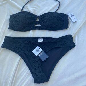 Hollister black bikini set NWT